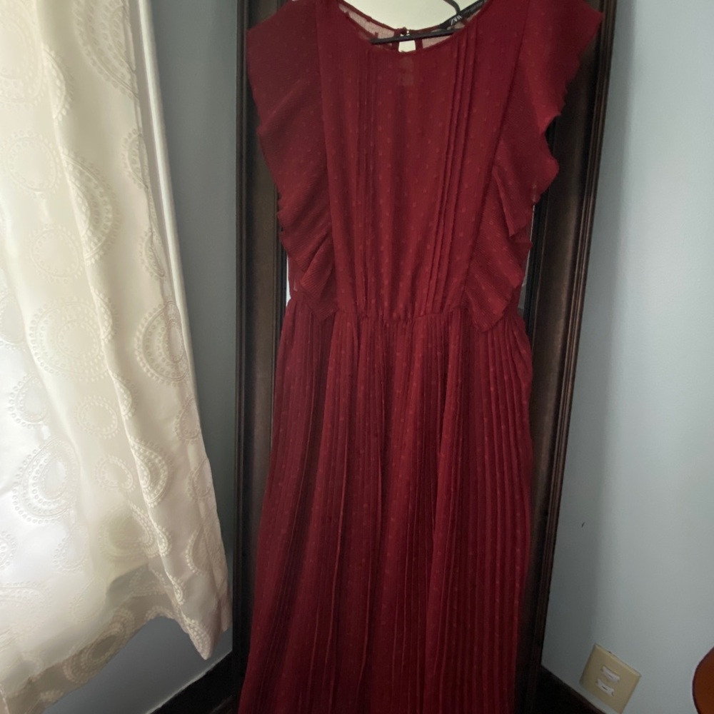 Zara Red Midi Dress